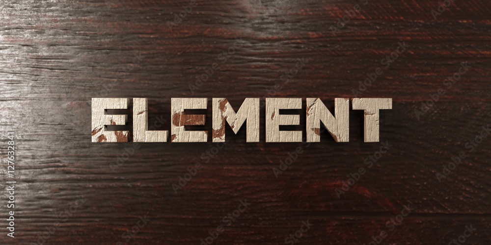 Fototapete element - grungy wooden headline on maple - 3d rendered royalty free stock image. this image can be 
