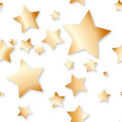 Fototapeta premium Simple seamless background with gold stars