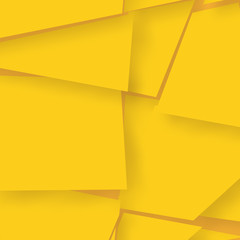 Abstract background consisting of bright yellow elements. It includes space for writing text. Broken background