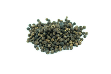 Black pepper on a white background