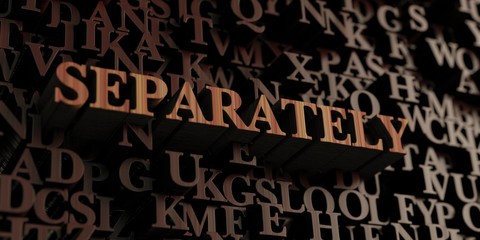 Separately - Wooden 3D rendered letters/message.  Can be used for an online banner ad or a print postcard.