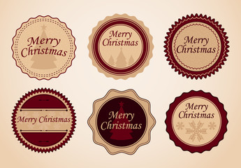 Set of Christmas Labels