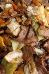 Chinese food. Veal with vegetables