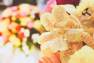 Obraz na płótnie Canvas Beautiful orchid flower in a bouquet