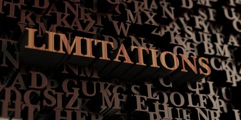 Limitations - Wooden 3D rendered letters/message.  Can be used for an online banner ad or a print postcard.