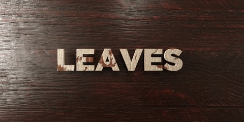 Leaves - grungy wooden headline on Maple  - 3D rendered royalty free stock image. This image can be used for an online website banner ad or a print postcard.