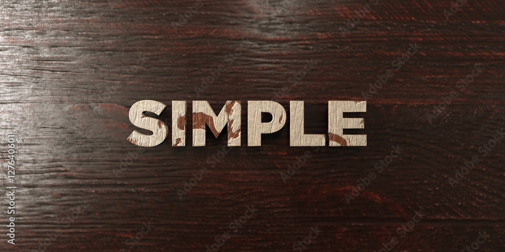 Fototapete simple - grungy wooden headline on maple - 3d rendered royalty free stock image. this image can be u