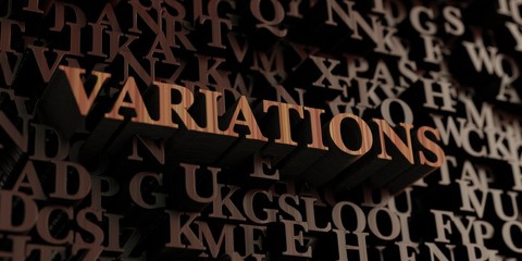 Variations - Wooden 3D rendered letters/message.  Can be used for an online banner ad or a print postcard.