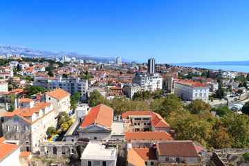 Fototapeta na wymiar Split view from the curch tower. Unesco world heritage site