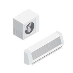 air conditioner realistic Vector Illustration