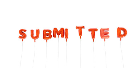 SUBMITTED - word made from red foil balloons - 3D rendered.  Can be used for an online banner ad or a print postcard.