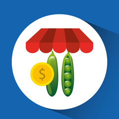 buying online peas icon vector illustration eps 10