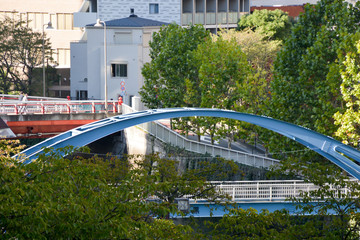 Obraz premium Tokyo, Meguro River's bridge