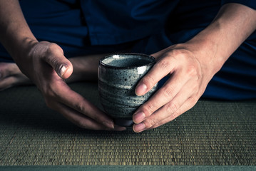 お茶 和風 畳