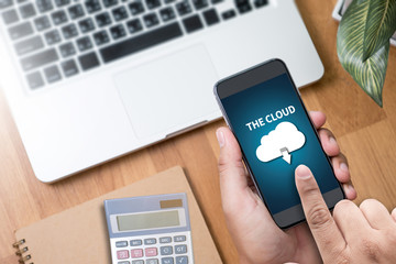 THE CLOUD  Backup Download   Computing Digital Data transferring
