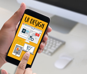 Naklejka na ściany i meble UI Design Website Software Media WWW to Create Innovation Imagi
