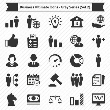 Business Ultimate Icons - Gray Series (Set 2)