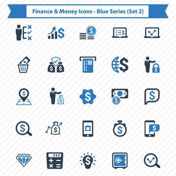 Finance & Money Icons - Blue Series (Set 2)