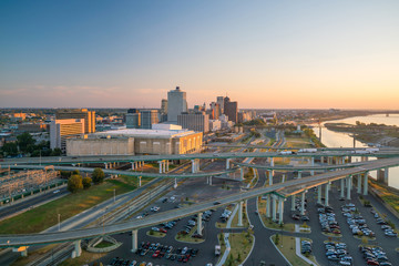 Aerial view of downtown Memphis