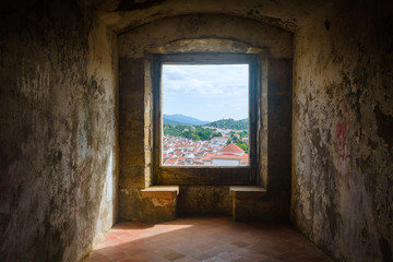 Castelo de Vide is a Ancient village.View of the Old Town from the medieval castle. Alentejo Region. Portugal