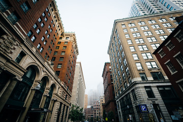Fototapeta na wymiar Skyscrapers in Boston, Massachusetts.