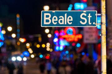 Naklejka premium Beale street sign