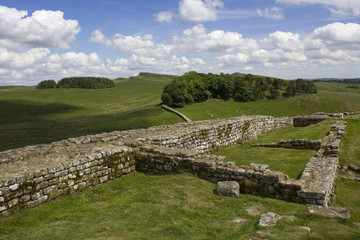 Fototapeta na wymiar Housesteads Roman Fort, Hadrian's Wall, England, UK