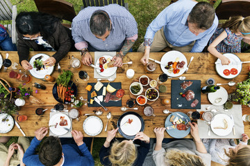 Group Of People Dining Concept