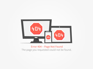 Error 404 page layout vector design. Website 404 page creative concept. 404 web page error creative design. Modern 404 page not found concept. The page you requested could not be found.