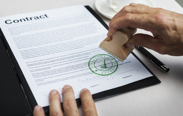 Business Contract Form Document Concept