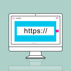 HTTP WWW Website Links Search Box Graphic Concept