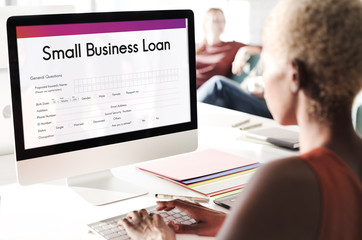 Fototapeta na wymiar Small Business Loan Form Concept