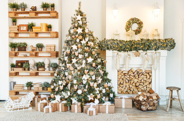 Christmas decor. Christmas tree decorations   homes