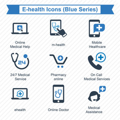 E-health Icons (Blue Series)
