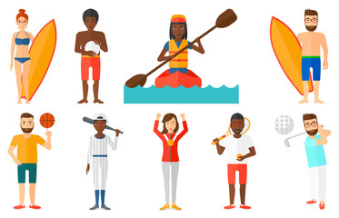 Vector set of sport characters.