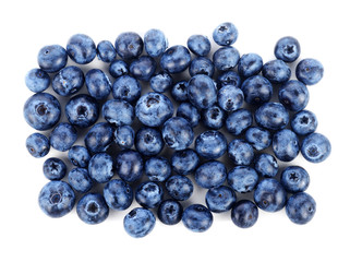 fresh blueberry fruits on white background
