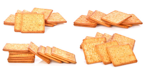 Cracker isolated on over white background