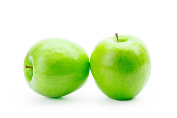 Perfect Fresh Green Apple Isolated on White Background