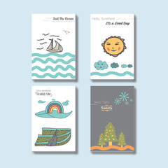 Handrawn postcard cover design