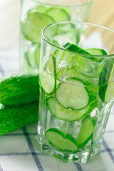 Lemonade with a cucumber