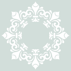 Oriental vector pattern with arabesques and floral elements. Traditional classic ornament