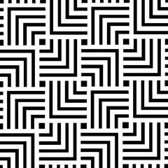 Black and white geometric pattern background design | Abstract modern art decorative  - 127662491