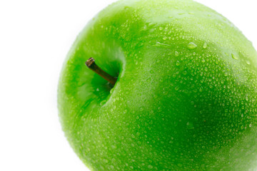 Perfect Fresh Green Apple Isolated on White Background