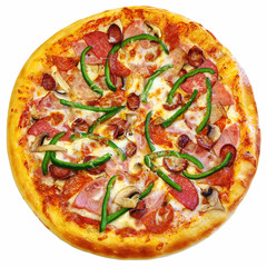 fresh italian classic original pizza isolated on white 