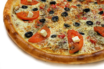 fresh italian classic original pizza isolated on white 