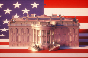 White House On USA Flag 2