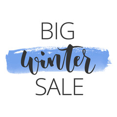 Winter sale hand written inscription
