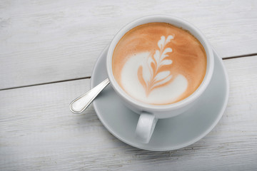 white cappuccino cup