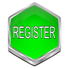 Register Button - 3D illustration