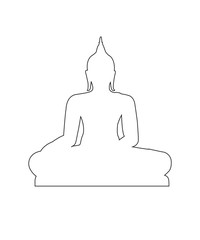 Buddha Path on the white background